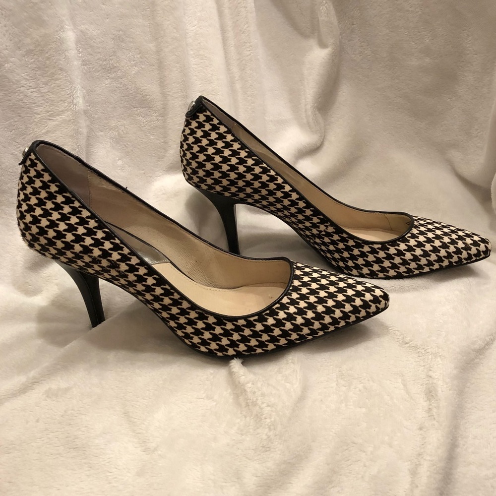 Michael Kors houndstooth pumps, 2 inch heel